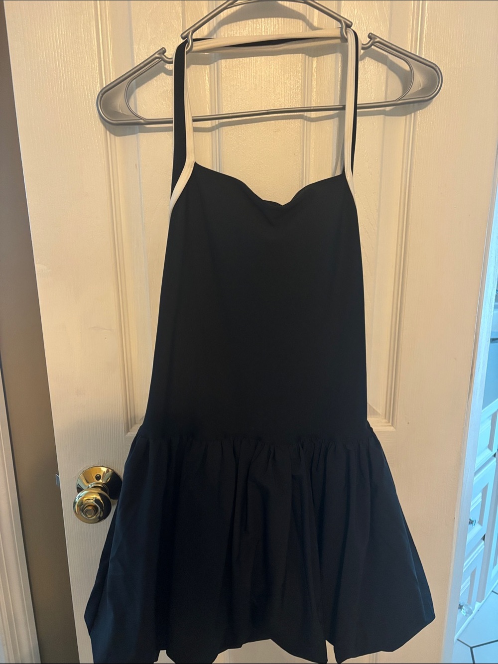 Abercrombie & Fitch Navy Blue Sundress with White Trim